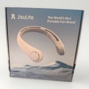 Jisulife FA14-S Portable Neck Fan Ultra-Quiet Rechargeable Battery White